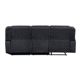 Monterey Black 2-Piece Reclining Sectional with Right Chaise by Homelegance at Eve Furniture