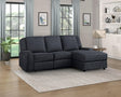 Monterey Black 2-Piece Reclining Sectional with Right Chaise by Homelegance at Eve Furniture
