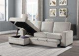 Morelia 2-Piece Sectional with Pull-out Bed and Left Chaise with Hidden Storage In Beige by Homelegance at Eve Furniture