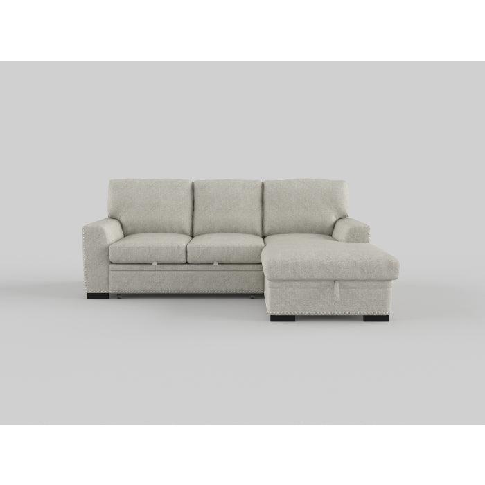 Morelia 2-Piece Sectional with Pull-out Bed and Left Chaise with Hidden Storage In Beige by Homelegance at Eve Furniture