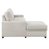 Morelia 2-Piece Sectional with Pull-out Bed and Left Chaise with Hidden Storage In Beige by Homelegance at Eve Furniture