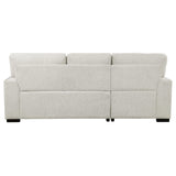 Morelia 2-Piece Sectional with Pull-out Bed and Left Chaise with Hidden Storage In Beige by Homelegance at Eve Furniture