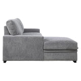Morelia 2-Piece Sectional with Pull-out Bed and Left Chaise with Hidden Storage In Gray by Homelegance at Eve Furniture