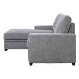 Morelia 2-Piece Sectional with Pull-out Bed and Left Chaise with Hidden Storage In Gray by Homelegance at Eve Furniture