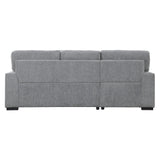 Morelia 2-Piece Sectional with Pull-out Bed and Left Chaise with Hidden Storage In Gray by Homelegance at Eve Furniture