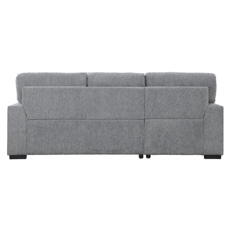 Morelia 2-Piece Sectional with Pull-out Bed and Left Chaise with Hidden Storage In Gray by Homelegance at Eve Furniture