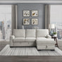 Morelia 2-Piece Sectional with Pull-out Bed and Right Chaise with Hidden Storage In Beige by Homelegance at Eve Furniture
