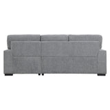 Morelia 2-Piece Sectional with Pull-out Bed and Right Chaise with Hidden Storage In Gray by Homelegance at Eve Furniture