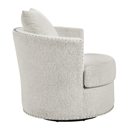 Morelia Beige Swivel Chair by Homelegance at Eve Furniture