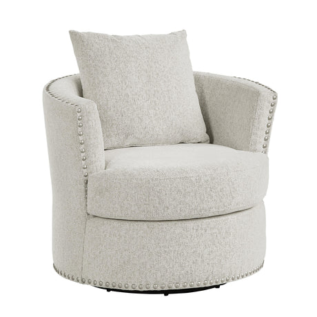 Morelia Beige Swivel Chair by Homelegance at Eve Furniture