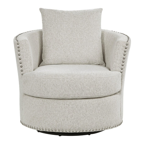 Morelia Beige Swivel Chair by Homelegance at Eve Furniture