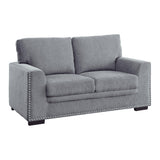 Morelia Dark Gray Loveseat by Homelegance at Eve Furniture
