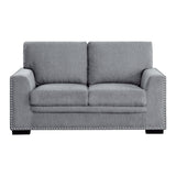 Morelia Dark Gray Loveseat by Homelegance at Eve Furniture