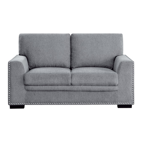 Morelia Dark Gray Loveseat by Homelegance at Eve Furniture