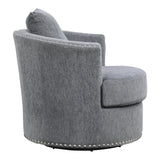 Morelia Dark Gray Swivel Chair by Homelegance at Eve Furniture