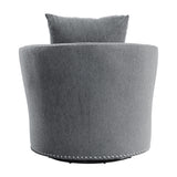 Morelia Dark Gray Swivel Chair by Homelegance at Eve Furniture