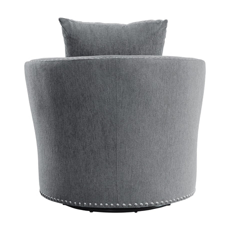 Morelia Dark Gray Swivel Chair by Homelegance at Eve Furniture