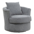 Morelia Dark Gray Swivel Chair by Homelegance at Eve Furniture