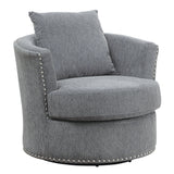 Morelia Dark Gray Swivel Chair by Homelegance at Eve Furniture