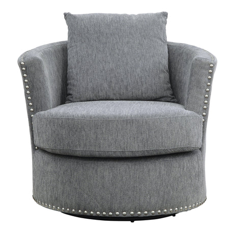 Morelia Dark Gray Swivel Chair by Homelegance at Eve Furniture