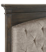 Motsinger Brown King Upholstered Panel Bed by Homelegance at Eve Furniture