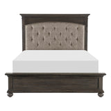 Motsinger Brown King Upholstered Panel Bed by Homelegance at Eve Furniture