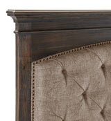 Motsinger Brown Queen Upholstered Panel Bed by Homelegance at Eve Furniture