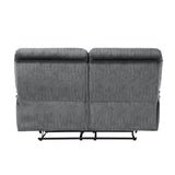 Muirfield Gray Double Reclining Loveseat by Homelegance at Eve Furniture