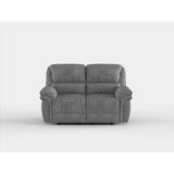 Muirfield Gray Double Reclining Loveseat by Homelegance at Eve Furniture