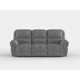 Muirfield Gray Double Reclining Sofa by Homelegance at Eve Furniture