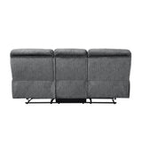 Muirfield Gray Double Reclining Sofa by Homelegance at Eve Furniture