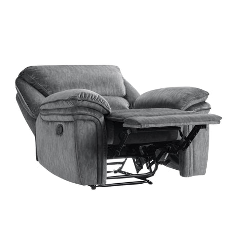 Muirfield Gray Reclining Chair by Homelegance at Eve Furniture