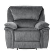 Muirfield Gray Reclining Chair by Homelegance at Eve Furniture