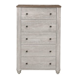 Nashville Antique White/Brown Chest by Homelegance at Eve Furniture