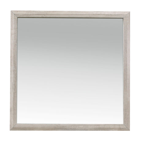 Nashville Antique White/Brown Mirror (Mirror Only) by Homelegance at Eve Furniture