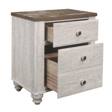 Nashville Antique White/Brown Nightstand by Homelegance at Eve Furniture