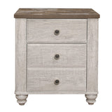 Nashville Antique White/Brown Nightstand by Homelegance at Eve Furniture