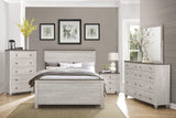 Nashville Antique White/Brown Queen Panel Bed by Homelegance at Eve Furniture