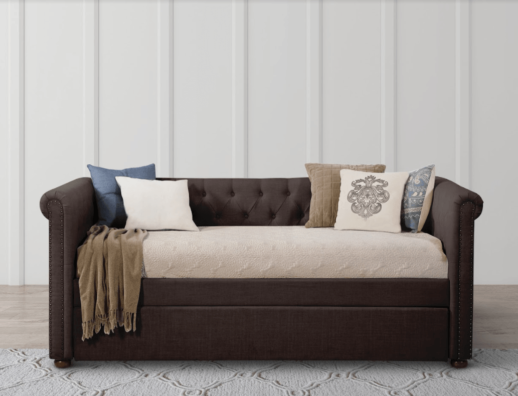 Nolan Dark Gray Daybed With Trundle by Homelegance at Eve Furniture