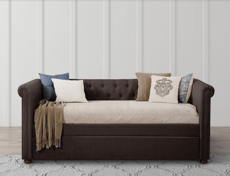 Nolan Dark Gray Daybed With Trundle by Homelegance at Eve Furniture
