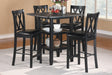 Norman Black 5-Piece Counter Height Set by Homelegance at Eve Furniture