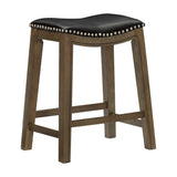 Ordway Black/Brown Counter Height Stool, Black by Homelegance at Eve Furniture