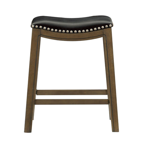 Ordway Black/Brown Counter Height Stool, Black by Homelegance at Eve Furniture