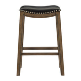 Ordway Black/Brown Pub Height Stool, Black by Homelegance at Eve Furniture