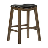 Ordway Black/Brown Pub Height Stool, Black by Homelegance at Eve Furniture