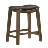Ordway Brown/Brown Counter Height Stool, Brown by Homelegance at Eve Furniture