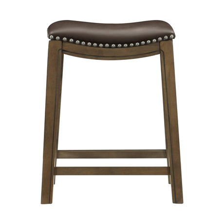 Ordway Brown/Brown Counter Height Stool, Brown by Homelegance at Eve Furniture