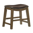 Ordway Brown/Brown Dining Stool, Brown by Homelegance at Eve Furniture