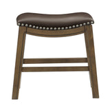 Ordway Brown/Brown Dining Stool, Brown by Homelegance at Eve Furniture