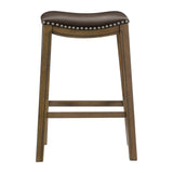 Ordway Brown/Brown Pub Height Stool, Brown by Homelegance at Eve Furniture